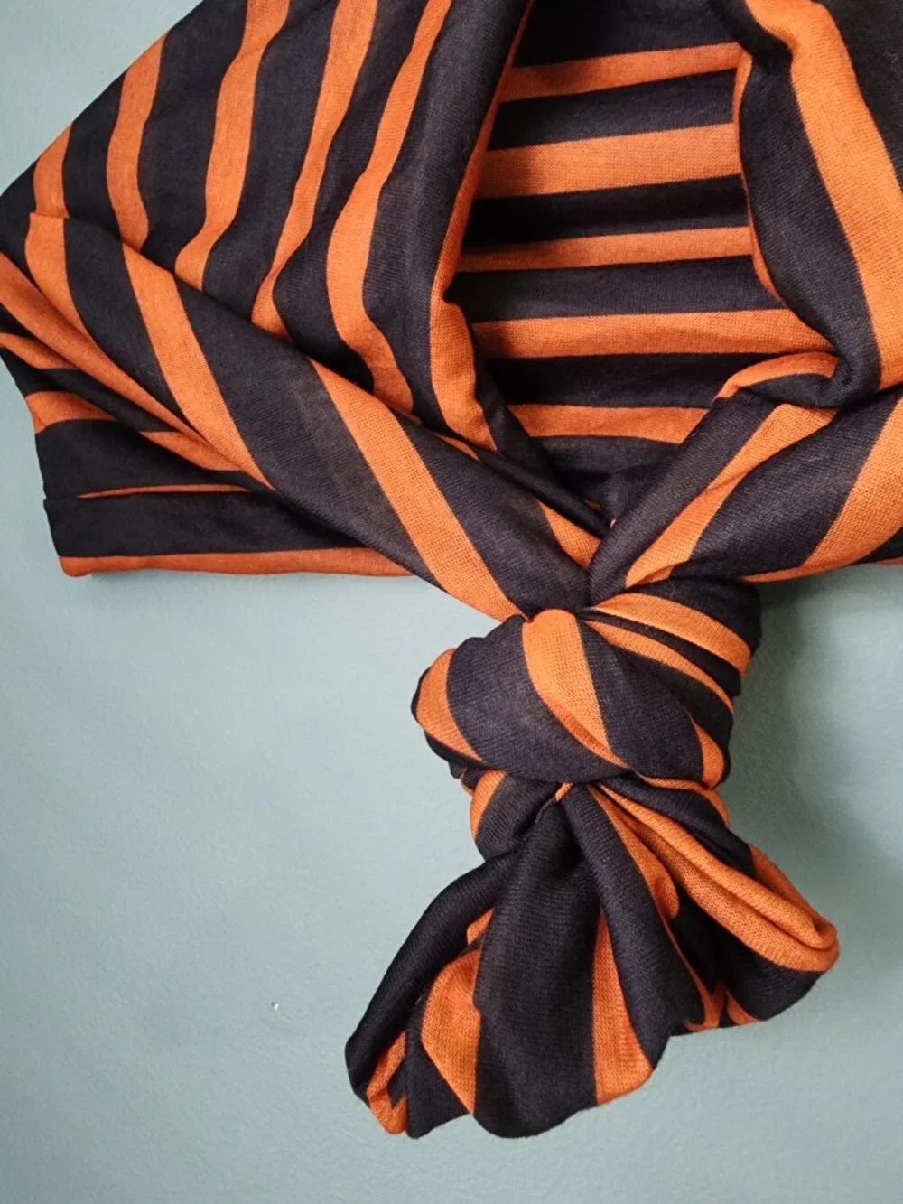 Gertex Black and Orange Infinity Double Layered Scarf